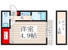 エスポワール一之江 1Kの間取り