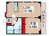 サクラプラザ 1LDKの間取り