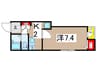 モダンピース小岩 1Kの間取り