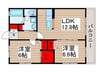 ピアリⅣ 2LDKの間取り