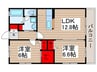 ピアリⅣ 2LDKの間取り