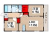 ピアリⅣ 2LDKの間取り