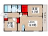 ピアリⅣ 2LDKの間取り