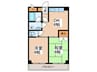 マンションディスカス 2DKの間取り