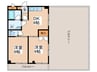 マンションディスカス 2DKの間取り