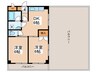 マンションディスカス 2DKの間取り