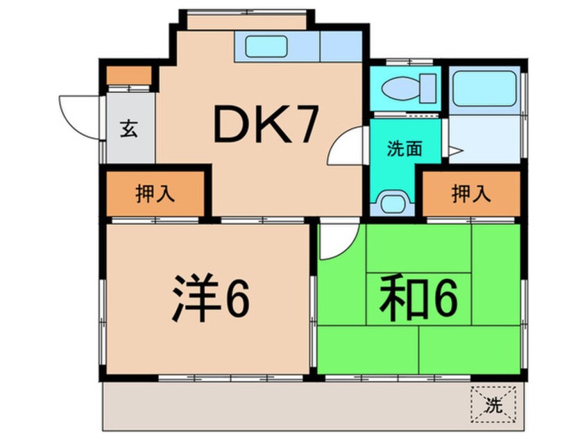 間取図 リバーサイドＵＮＡＮＥ