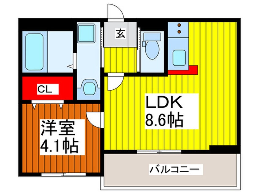 間取図 リーブルファイン中央区本町西