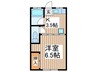 けやき荘 1Kの間取り