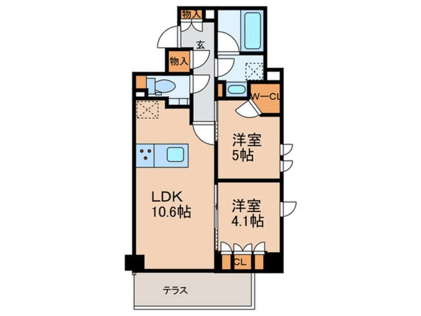 間取図 ザ・パークハビオ下北沢