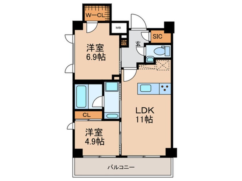 間取図 ザ・パークハビオ下北沢