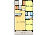 CENTRAL　SQUARE　east　court 2LDKの間取り