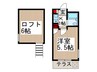 コ－トハウス中浦和 1Kの間取り