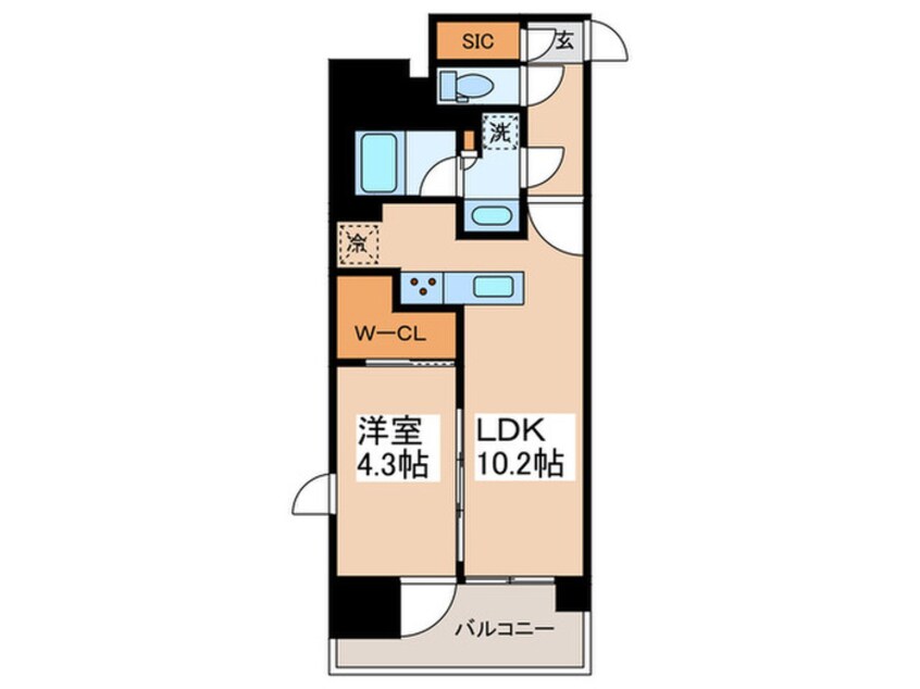 間取図 ルフォンプログレ蔵前プレミア