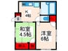 リバティハウス 2Kの間取り