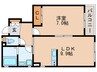 フェリシアガーデン 1LDKの間取り
