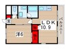 第一武田ビル 1LDKの間取り