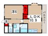 第一武田ビル 1LDKの間取り