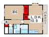 第一武田ビル 1LDKの間取り