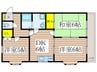 グリ－ンガ－デン 3DKの間取り