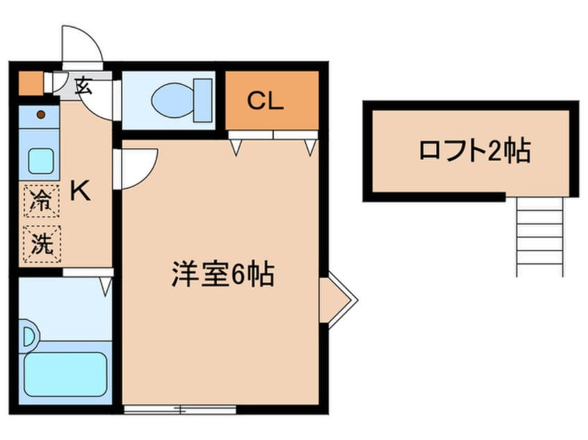 間取図 ディアコート平間Ⅲ