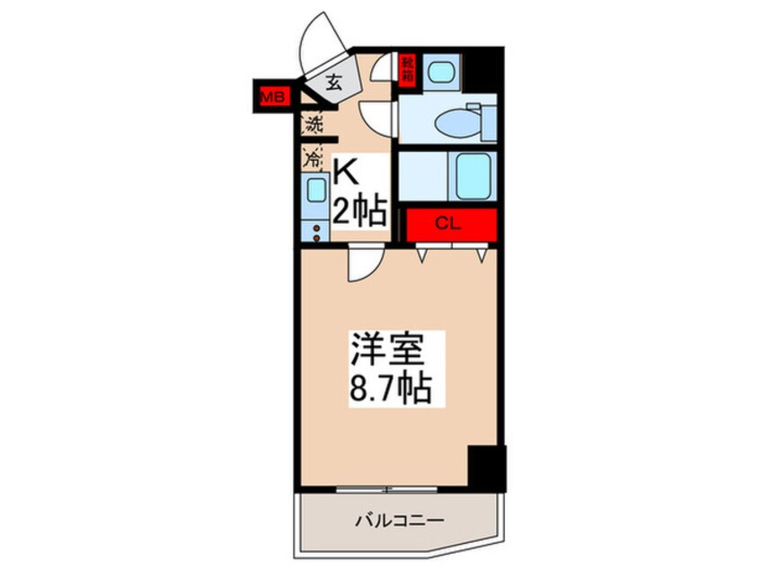 間取図 ﾃﾞｨｱﾚｲｼｬｽ木場公園(502)