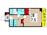 AZEST堀切菖蒲園（407） 1Kの間取り