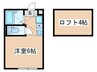 プライムテラス相模大野 1Rの間取り