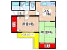 エスポワール登戸 2DKの間取り