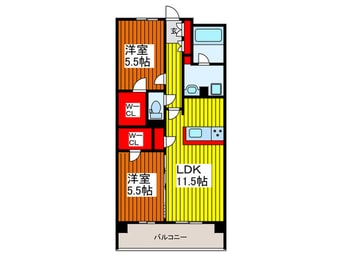 間取図 仮）RJRプレシア川口