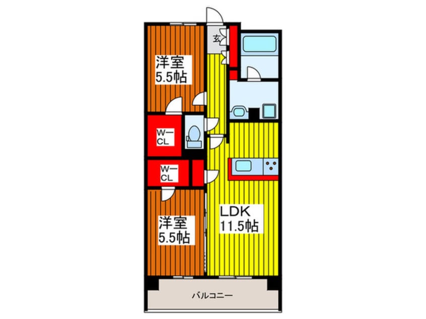 間取図 仮）RJRプレシア川口