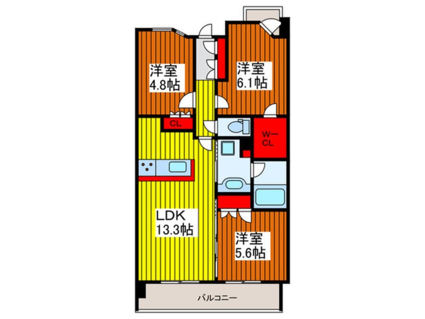 間取図 仮）RJRプレシア川口