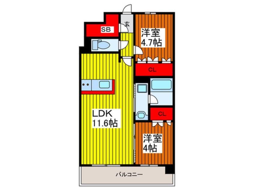 間取図 仮）RJRプレシア川口