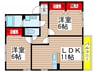 ピエルテル五番館 2LDKの間取り