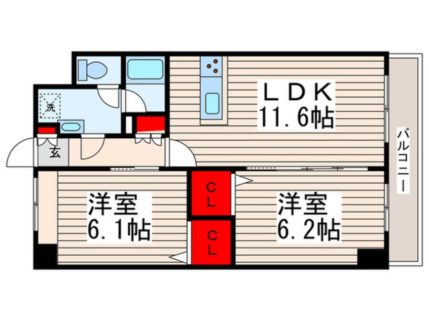 間取図 COLZA 　KⅡ