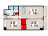 COLZA 　KⅡ 2LDKの間取り