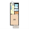 Ｃｌａｉｒ溝端 1Kの間取り