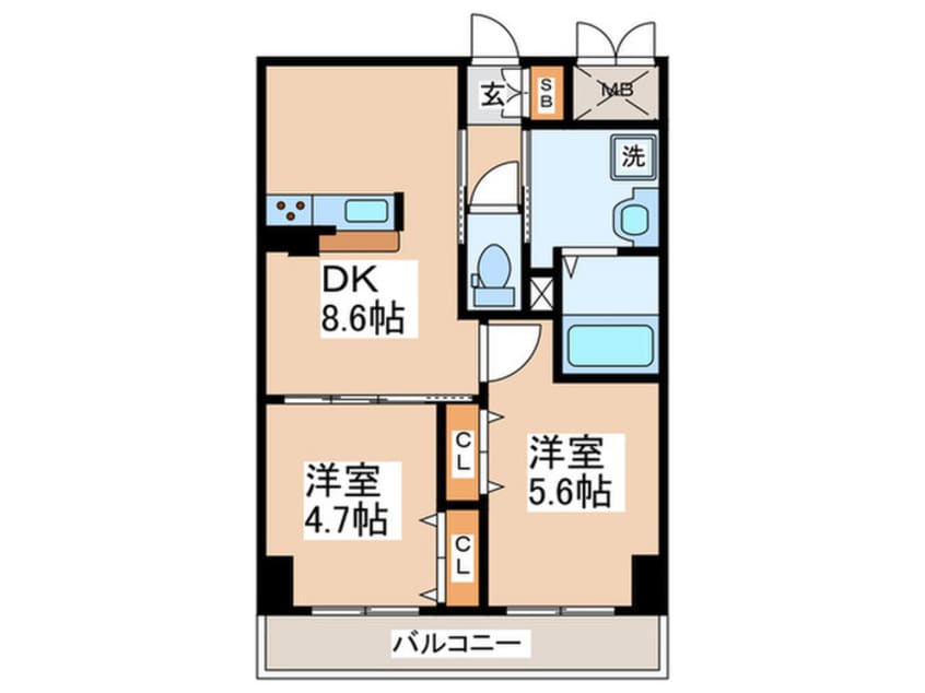 間取図 クラスカ永山