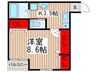 プレミ－ル 1Kの間取り