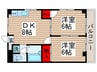 パルハウス日の出 2DKの間取り