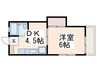 メイリトルハウス 1DKの間取り