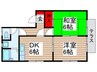 サンプラザ 2DKの間取り