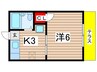 レピュート高岡　Ａ棟 1Kの間取り