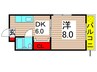 アイスパール 1DKの間取り