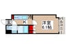 ドゥーエ新富町 1Kの間取り