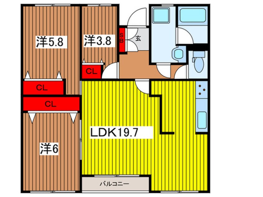 間取図 チェリーコートV