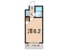 鶴見エ－スマンション 1Kの間取り