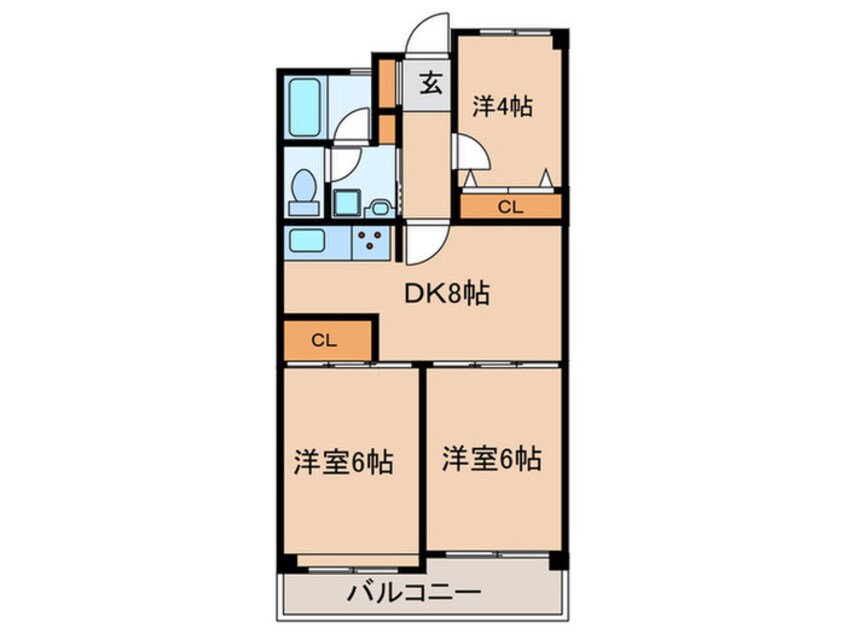 間取図 パサ－ジュ砧