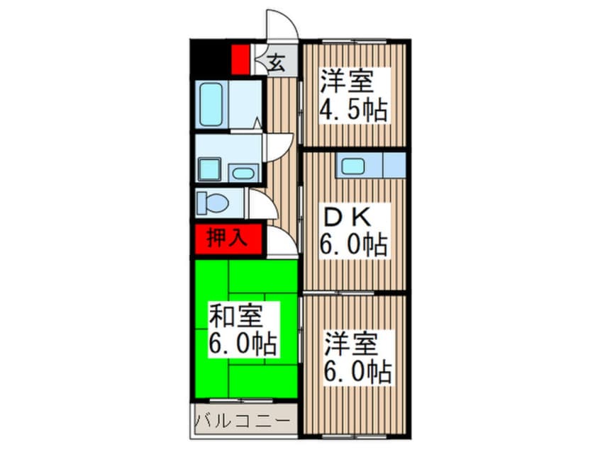 間取図 プランドール田村