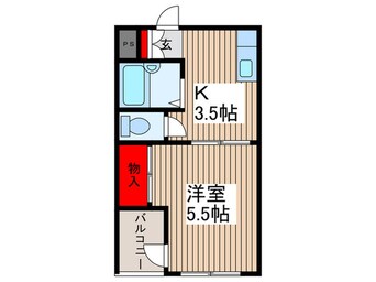 間取図 プランドール田村